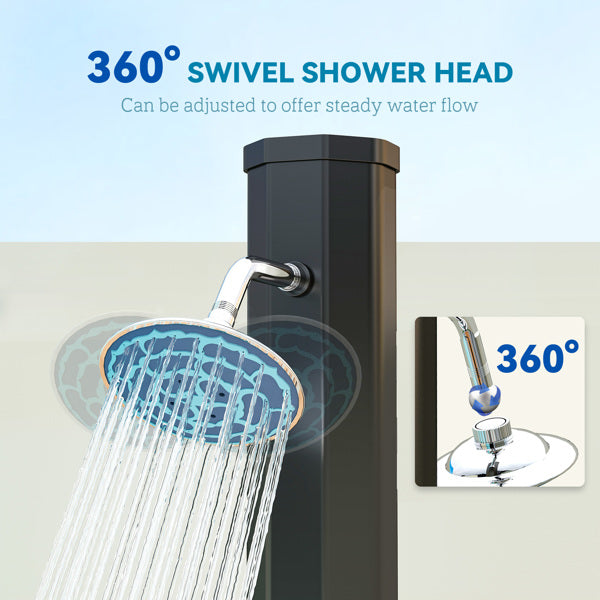 Solar heated shower